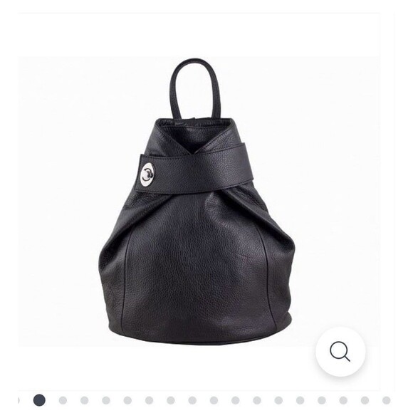 Borgo Degli Etruschi. Italian Leather Top Handle Backpack Purse Shoulder Bag